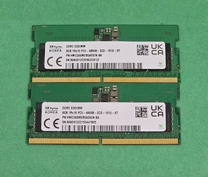 SK Hynix 16GB Kit (2x8GB) DDR5 5600MHz SODIMM Laptop RAM Memory HMCG66AGBSA092N - Afbeelding 1 van 2