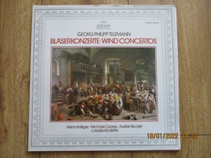 GEORG PHILIPP TELEMANN - BLASERKONZERTE / WIND CONCERTOS (VINYL) VGC!! 1981 - Bild 1 von 2