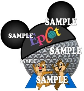Disney World Epcot Spaceship Earth Chip and Dale Scrapbook Die Cut Piece - Picture 1 of 1
