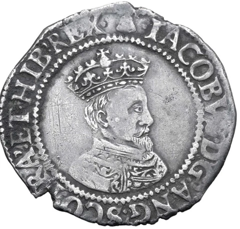 1603-4 James I Irish Sixpence, 1st Coinage, Tower Mint, SCBC 6514, ex Freedman Cover