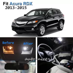 12x Xenon White LED Interior Lights Kit For 2013-2015 Acura RDX - Picture 1 of 12