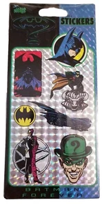 VINTAGE 1995 Mello Smello Batman Forever Prismatic Stickers SEALED NEW RARE - Imagen 1 de 2
