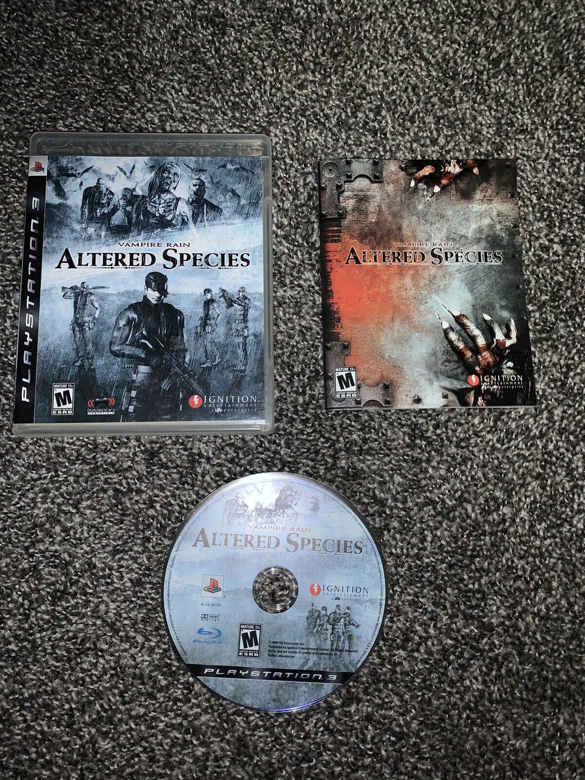Vampire Rain Altered Species PS3 PlayStation 3 CIB Complete w Manual Tested RARE