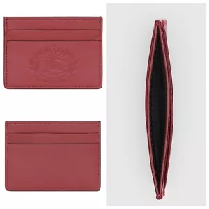 BURBERRY EMBOSSED CREST SMOOTH LEATHER CARD HOLDER/CASE - Picture 1 of 8
