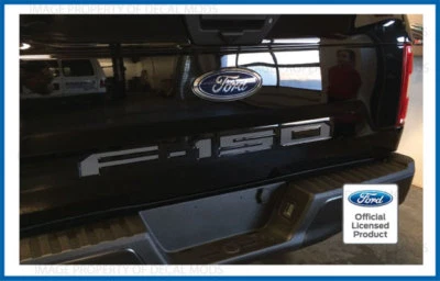 Ford F150 2020 puerta trasera insertar calcomanías letras sangría pegatinas magnéticas gris oscuro Foto 1 de 3