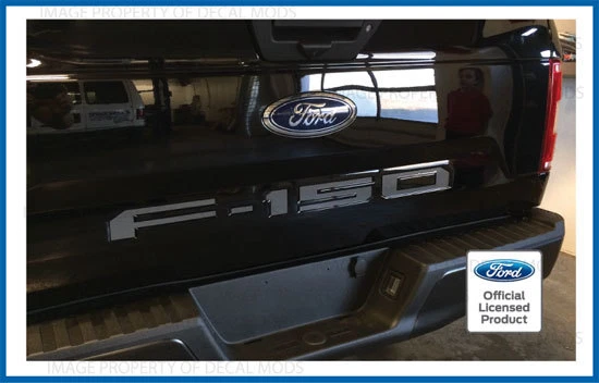 Ford F150 2018 puerta trasera insertar calcomanías letras pegatinas color: gris oscuro magnético Foto 1 de 1