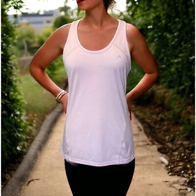 Camiseta sin mangas HEAD rosa claro espalda deportiva talla L Foto 1 de 4