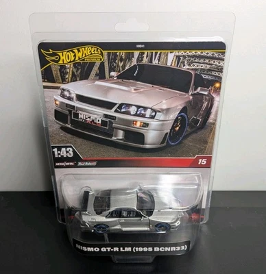 NUEVO Hot Wheels Premium Nismo GT-R LM (1995 BCNR33) Real Riders 1:43 #15 Diecast Foto 1 de 4