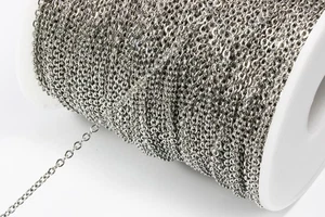 Edelstahl Kette 1,5x2/2x2,5mm 1m Meterware Metallkette Gliederkette, EK-10 - Bild 1 von 2