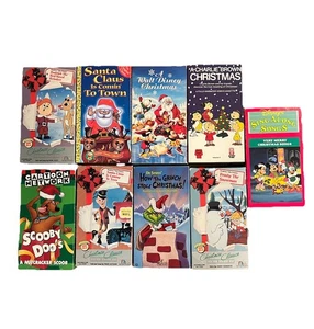 Vintage Christmas VHS Frosty Santa Claus, Rudolph Disney Scooby Doo Movie Lot - Picture 1 of 4