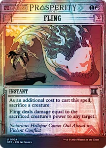 Fling 024 Outlaws of Thunder Junction Breaking News Showcase Foil MTG - Picture 1 of 1