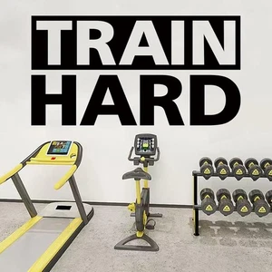 Gym Inspirational Wall Stickers - Quotes Motivational Fitness Wall Decals - Bedr - Picture 1 of 6