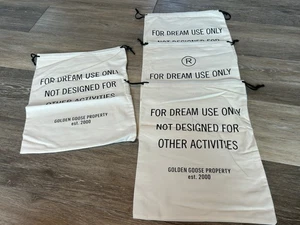 Lotto di 4 sacchetti antipolvere con coulisse Golden Goose 15,75 x 11 pollici NUOVI! - Foto 1 di 6