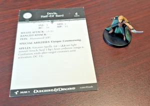 D&D miniature, Devis, Half-Elf Bard, Harbinger #20, Dungeons and Dragons - Picture 1 of 1
