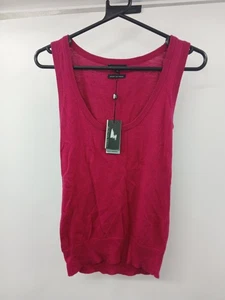 Austin Reed Raspberry Scoop Neck Tank Top Cashmere Blend XS - Picture 1 of 6