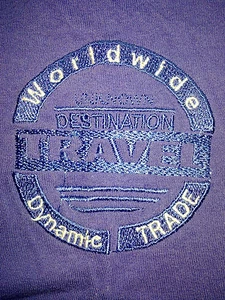UNKNOWN DESTINATION TRAVEL XXL 100% VTG Worldwide Dynamic TRADE 1520 Kobaltblau - Bild 1 von 1