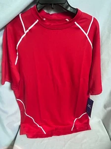 MIZUNO DryLite Technology marineblau rot Hochleistungs Baseball Golf Shirt Small - Bild 1 von 4