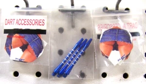 Ejes de dardos de aluminio azul/plata/2 juegos para damas falda corta tamaño estándar vuelos - Imagen 1 de 3