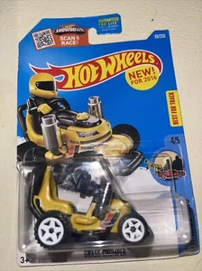 HW HOT WHEELS 2016 HW RIDE ONS #4/5 GRASS CHOMPER HOTWHEELS YELLOW VHTF - Picture 1 of 3