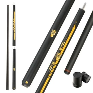 Little Monster 58" Black Evil Carbon Break Jump Billiard Pool Cue Stick 12.9mm - Picture 1 of 9