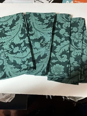 Jacquard Fabric Croscill Napkins (4) 20x20 New Kensington Forest Beautiful Green - Image 1 of 4