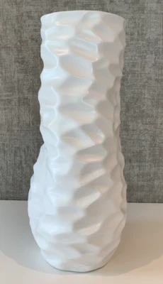 Vase Deko  Modern Keramik  Boden  Blumenvase Tischvase weiß matt Bob Design - Bild 1 von 4