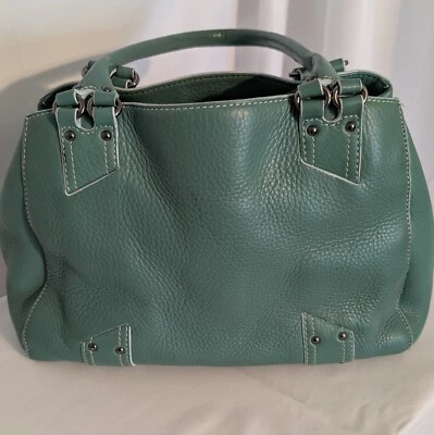Cole Haan Village SP05 turquoise pebbled leather handbag - Image 1 of 4