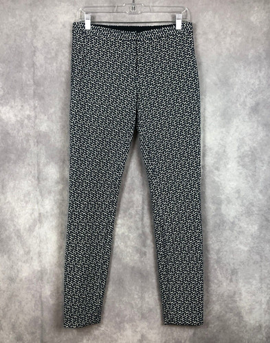 Pantaloni Tory Burch donna 2 eleganti pantaloni fantasia geometrica panna e blu carriera