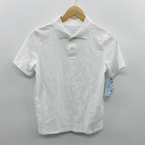 Cat & Jack Youth Boys Large 10/12 Short Sleeve Uniform Polo T-Shirt White 815 - Picture 1 of 7
