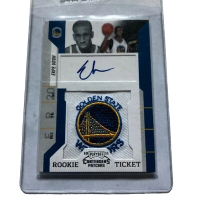 2010 Playoff Contenders Patches Rookie Ticket Autograph Ekpe Udoh Warriors - Image 1 of 2