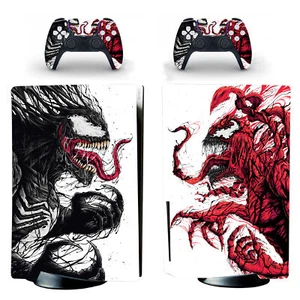 PS5 Standard Disc Digital Console Remote Skins Decal Sticker Carnage Venom Alien - Picture 1 of 4