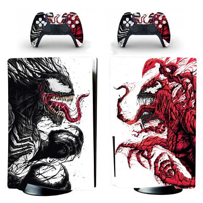 PS5 Standard Disc Digital Consoles Controller Venom Skins Decals Howl Carnage