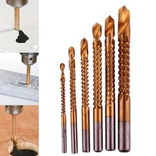6pcs HSS Titanium Coated Woodworking Wood Cutting Hole Cutter Saw Drill Bit Set