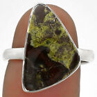 Dragon Blood Stone - South Africa 925 Sterling Silver Ring S.8 Jewelry R-1001