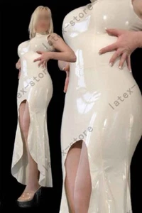 559 Latex Rubber Gummi Hi-Low mermaid Skirt Dress one-piece customized 0.4mm - Picture 1 of 6