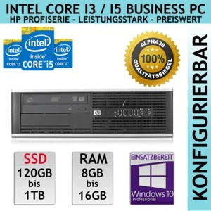 HP Arbeits PC Intel Core i5 CPU 8 16 GB DDR3 bis 1 TB SSD Win 10 Konfigurierbar - Bild 1 von 4