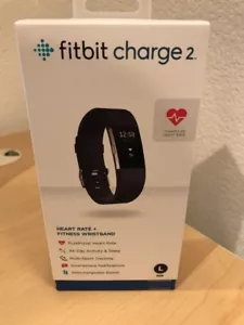 Fitbit Charge 2 Herzfrequenz- & Aktivitätstracker - Groß (6,7" - 8,1") / Schwarz HR - Bild 1 von 4