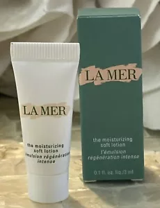 💠LA MER The Moisturizing Soft Lotion Mini 0,1 oz formato da viaggio nuovo/fresco SPEDIZIONE GRATUITA - Foto 1 di 3