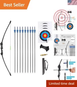 Archery Kit for Teens: 45" Bow, 9 Safety Arrows & Targets - Perfect Gift - Picture 1 of 9