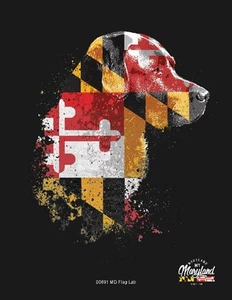 New MARYLAND  FLAG  LAB LABRADOR  T  SHIRT - Picture 1 of 1