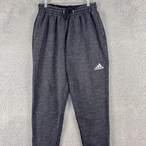 Adidas Joggers Mens Medium Gray Sweatpants Basketball Gym Trefoil Run Outdoor - Picture 1 of 19