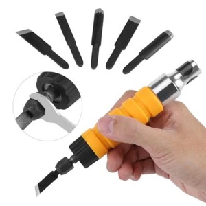 Electric Carving Knife Wood Chisel Carving Set Wrench Electric Chisel with 5Tips - Picture 1 of 12