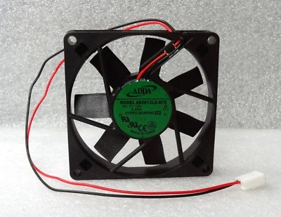 ADDA 80mm x 15mm Slim Quiet CPU Fan 3 Pin Hypro Bearing 80x15mm AD0812LX-D70 - Image 1 of 3