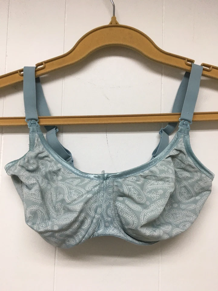 Sujetador de enfermería de maternidad Anita estampado azul 32D sin costuras con aros soporte estante Foto 1 de 4