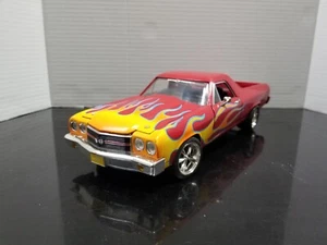 RARE 1:18 ERTL 1970 CHEVY El CAMINO RED WITH FLAMES HOBBY EDITION 1 of 5000 ASIS - Picture 1 of 21