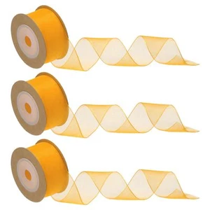 3 Roll Sheer Organza Ribbon Organza Ribbon 1 Inch 10 Yard Sheer Ribbon for Gi... - Picture 1 of 7