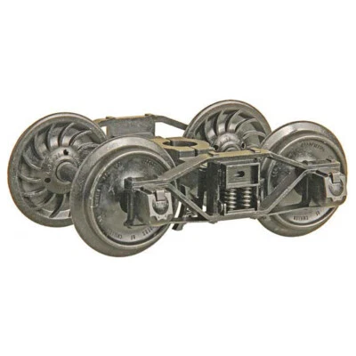 Kadee #972 Arch Bar Metal Trucks w/ 33" Ribbed Back Metal Wheels (2) G Scale - Image 1 of 4