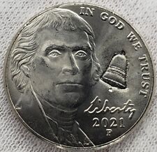 2021 Jefferson 5C Nickel Bell Musical Instrument Chime Counterstamp Gift Coin!