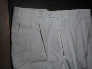 BIELLA COLLEZIONI FOR TRILLION HERGESTELLT IN ITALIEN HERREN 100 % BAUMWOLLE WEISSE HOSE/HOSEN - Bild 1 von 10