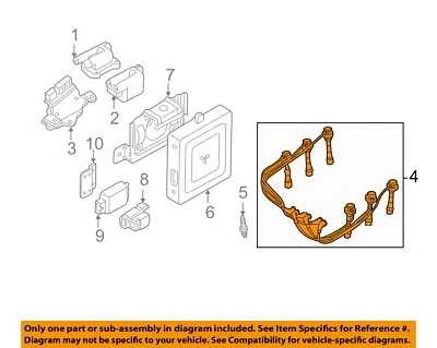 MITSUBISHI OEM Montero Sport Ignition Spark Plug-Wire OR Set-See Image MD371794 - Image 1 of 2